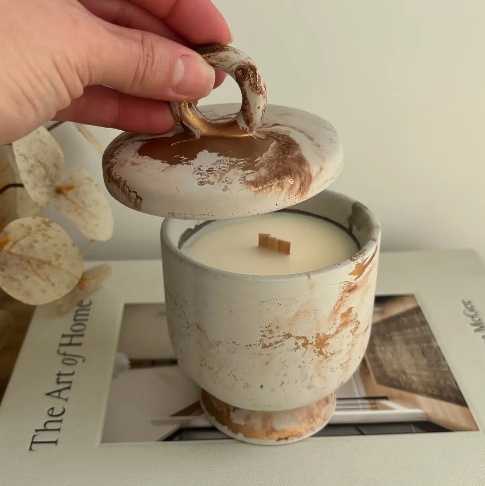 Skin Like Butter & Co LUX CANDLES - FANCY CONCRETE SOY CANDLES