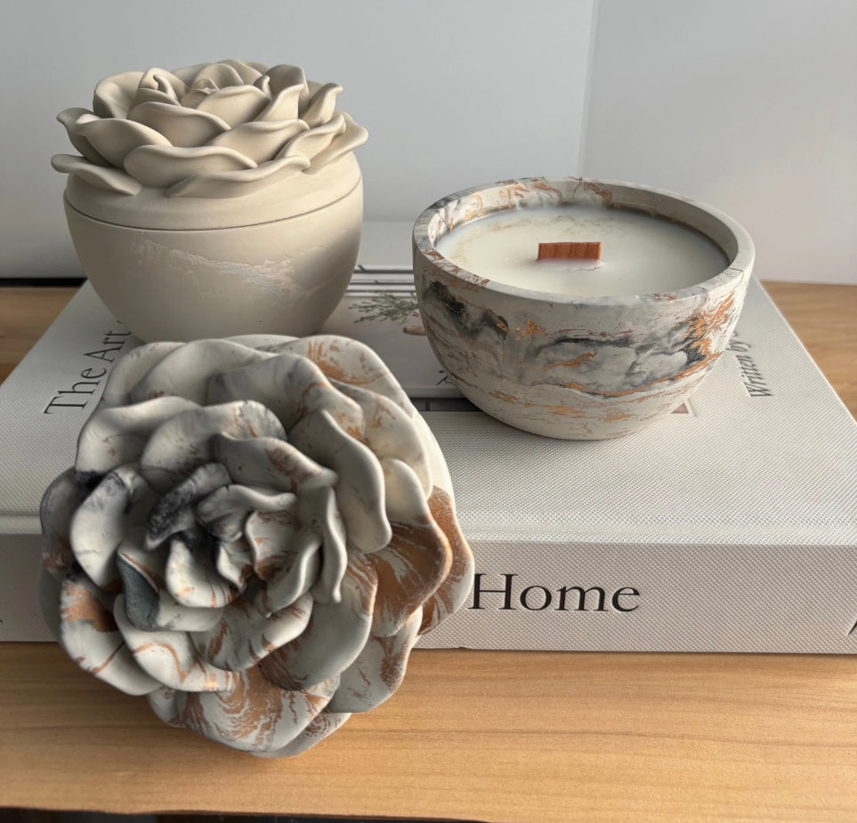Skin Like Butter & Co LUX CANDLES - FANCY CONCRETE SOY CANDLES