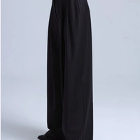LIFESTYLE - EASY ELEGANCE Essential Black Wool Wide Leg pants