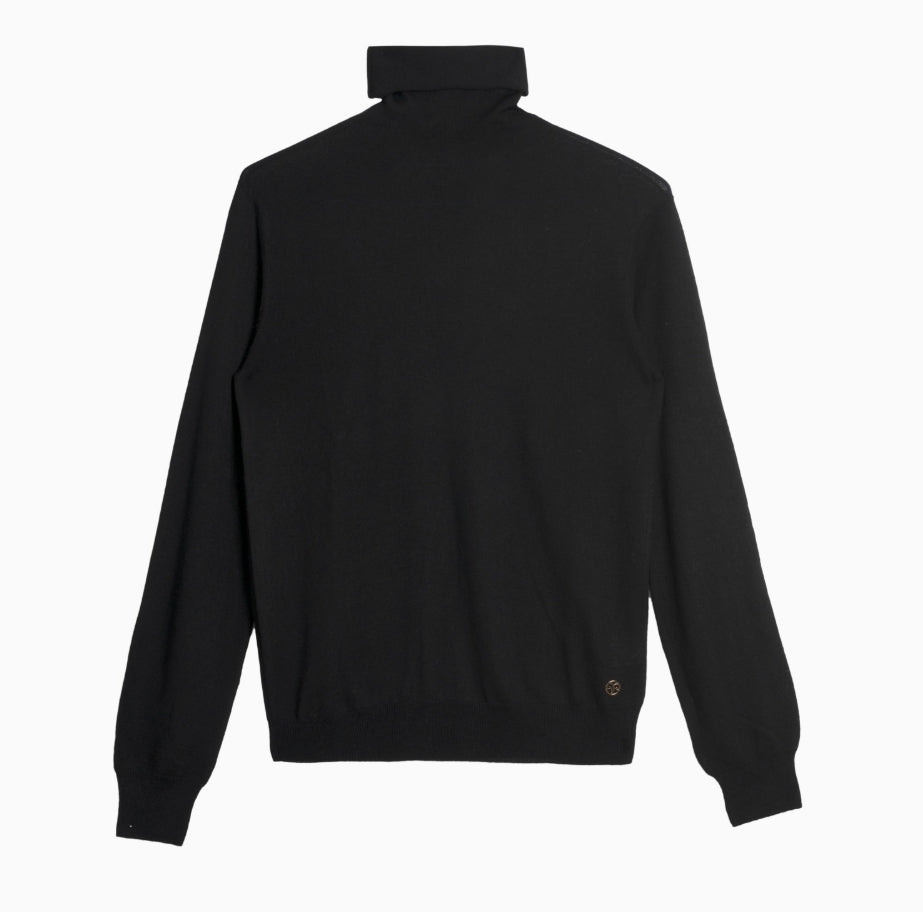 SKIN LIKE BUTTER & CO ~ LIFESTYLE - EASY ELEGANCE Black Silk Cashmere Turtleneck