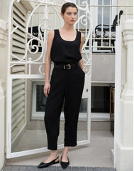 SKIN LIKE BUTTER & CO ~ LIFESTYLE - EASY ELEGANCE Essential Black Silk Crepe Trousers