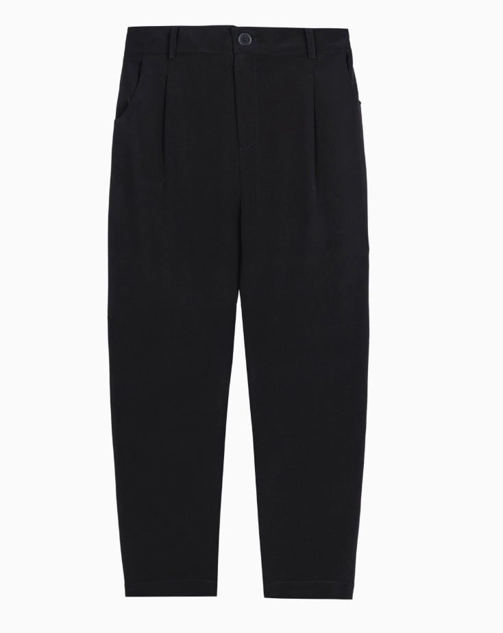 SKIN LIKE BUTTER & CO ~ LIFESTYLE - EASY ELEGANCE Essential Black Silk Crepe Trousers