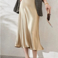 SKIN LIKE BUTTER & CO ~ LIFESTYLE - EASY ELEGANCE Essential Black and Cream Silk Skirt