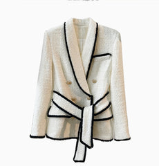 SKIN LIKE BUTTER & CO ~ LIFESTYLE - EASY ELEGANCE Essential Cream and Black Tweed Short Set