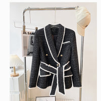 SKIN LIKE BUTTER & CO ~ LIFESTYLE - EASY ELEGANCE Essential Cream and Black Tweed Short Set