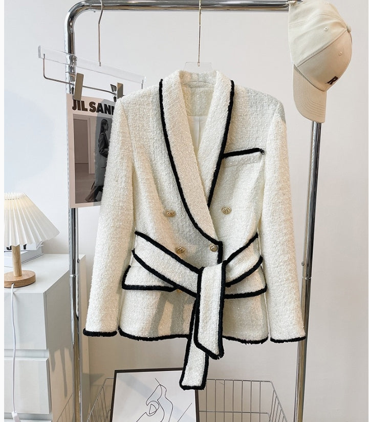 SKIN LIKE BUTTER & CO ~ LIFESTYLE - EASY ELEGANCE Essential Cream and Black Tweed Short Set