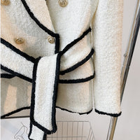 SKIN LIKE BUTTER & CO ~ LIFESTYLE - EASY ELEGANCE Essential Cream and Black Tweed Short Set