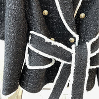 SKIN LIKE BUTTER & CO ~ LIFESTYLE - EASY ELEGANCE Essential Cream and Black Tweed Short Set