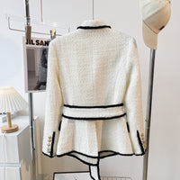 SKIN LIKE BUTTER & CO ~ LIFESTYLE - EASY ELEGANCE Essential Cream and Black Tweed Short Set