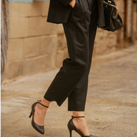 SKIN LIKE BUTTER & CO ~ LIFESTYLE - EASY ELEGANCE Essential Black Medi Heel Leather Pump