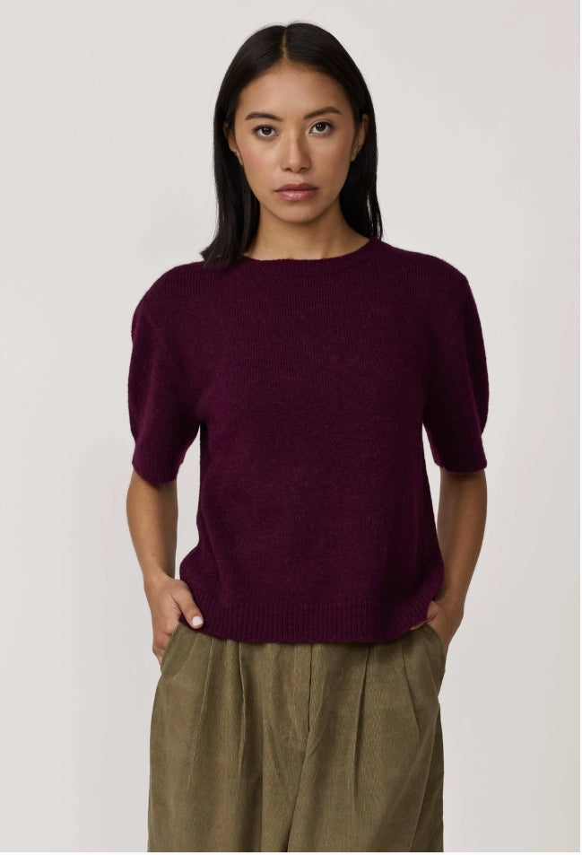 SKIN LIKE BUTTER & CO ~ LIFESTYLE - EASY ELEGANCE- Burgundy Alpaca Sweater