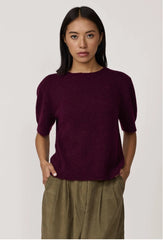SKIN LIKE BUTTER & CO ~ LIFESTYLE - EASY ELEGANCE- Burgundy Alpaca Sweater
