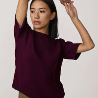 SKIN LIKE BUTTER & CO ~ LIFESTYLE - EASY ELEGANCE- Burgundy Alpaca Sweater