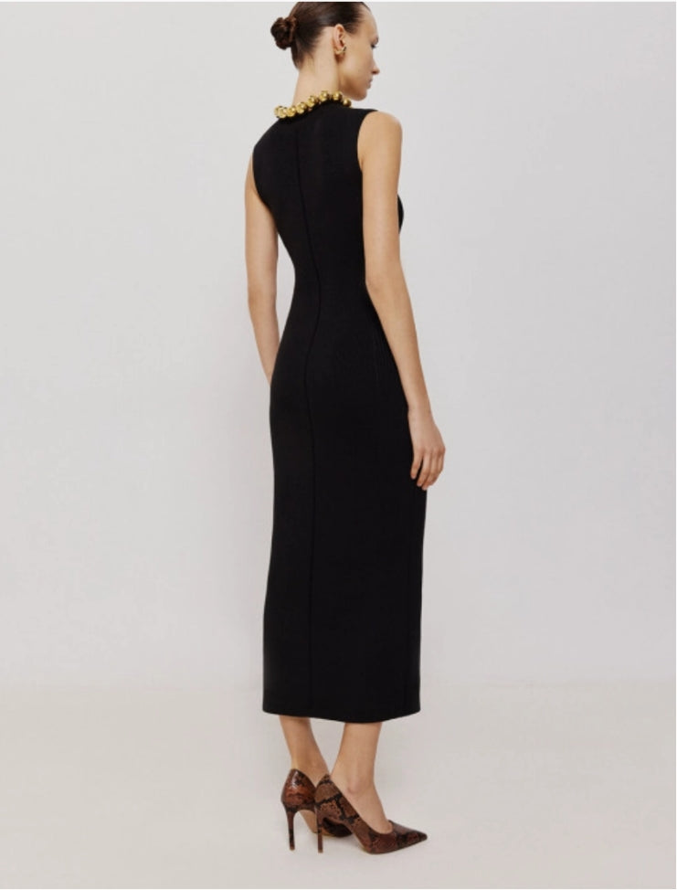 SKIN LIKE BUTTER & CO ~ LIFESTYLE - EASY ELEGANCE- Black Knit Maxi Dress