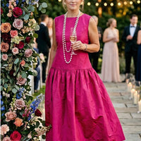 SKIN LIKE BUTTER & CO ~ LIFESTYLE - EASY ELEGANCE taffeta drop waist shirt dress