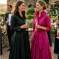 SKIN LIKE BUTTER & CO ~ LIFESTYLE - EASY ELEGANCE taffeta A-line shirt dress