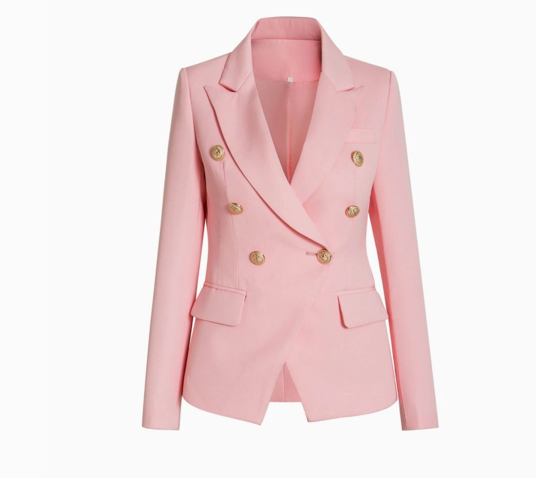 SKIN LIKE BUTTER & CO ~ LIFESTYLE -  Soft Pink double breasted blazer