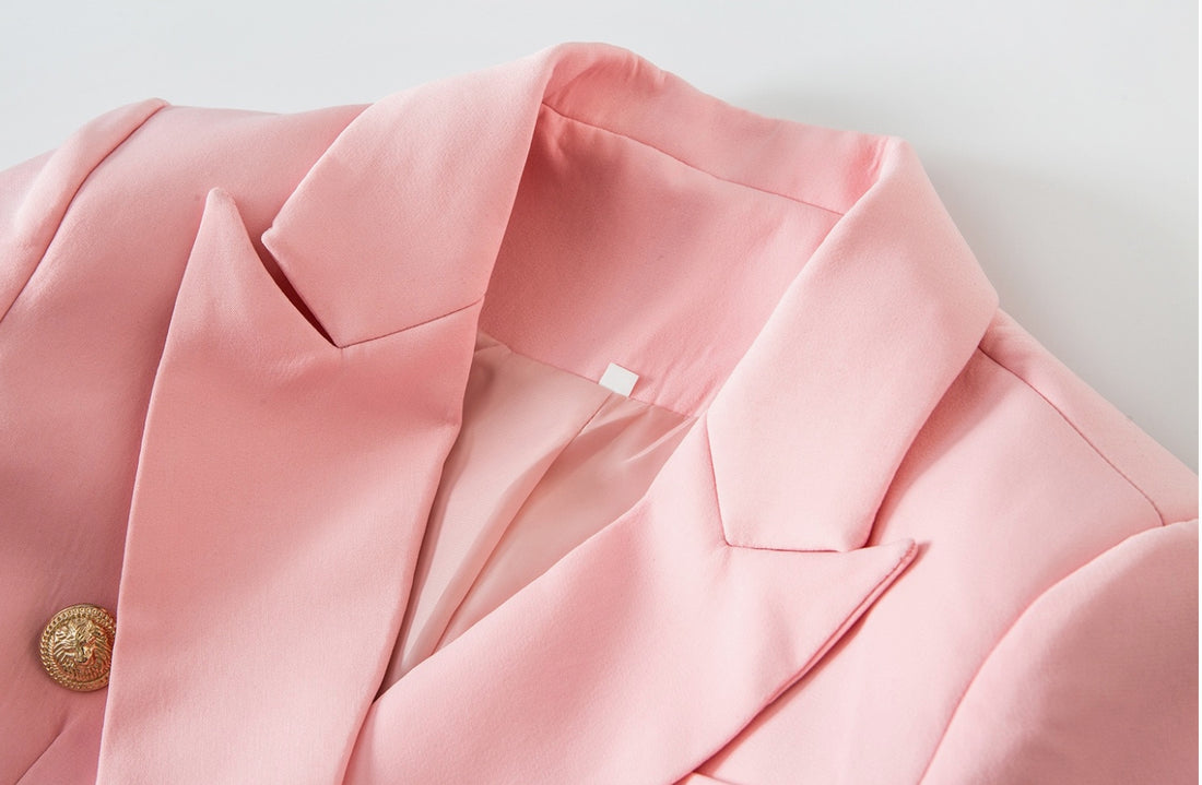 SKIN LIKE BUTTER & CO ~ LIFESTYLE -  Soft Pink double breasted blazer