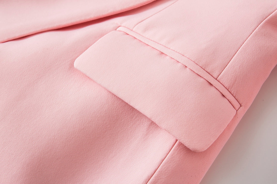 SKIN LIKE BUTTER & CO ~ LIFESTYLE -  Soft Pink double breasted blazer
