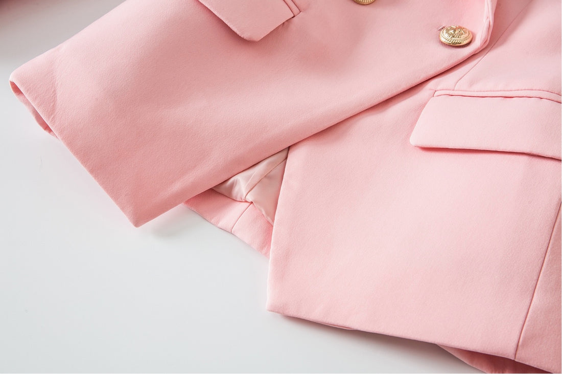 SKIN LIKE BUTTER & CO ~ LIFESTYLE -  Soft Pink double breasted blazer