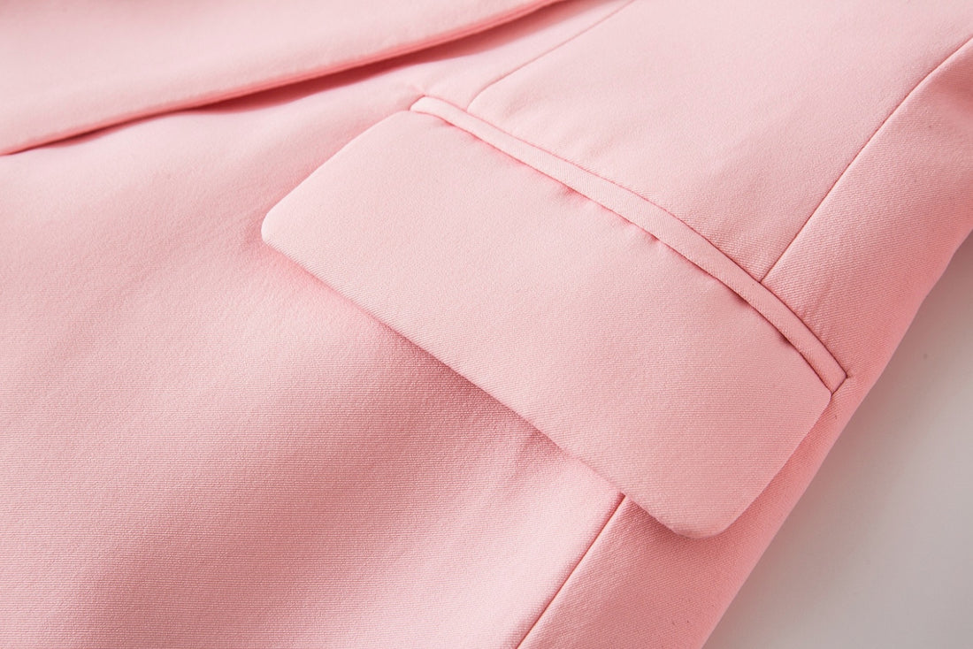SKIN LIKE BUTTER & CO ~ LIFESTYLE -  Soft Pink double breasted blazer