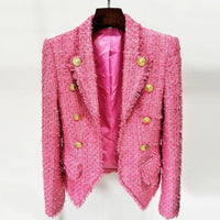 SKIN LIKE BUTTER & CO ~ LIFESTYLE - Fushia tweed fitted blazer