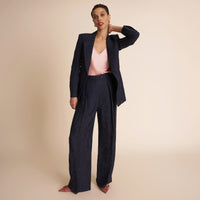 SKIN LIKE BUTTER & CO ~ LIFESTYLE - EASY ELEGANCE - Navy jacquard professional blazer