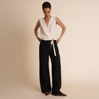 SKIN LIKE BUTTER & CO ~ LIFESTYLE - V-neck cream wrap blouse