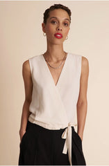 SKIN LIKE BUTTER & CO ~ LIFESTYLE - V-neck cream wrap blouse
