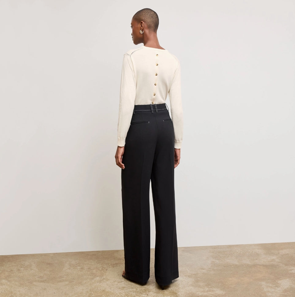 SKIN LIKE BUTTER & CO ~ LIFESTYLE - Black pleated crepe trouser