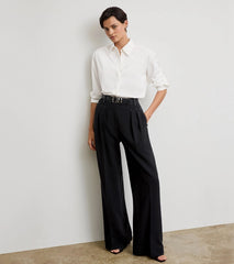 SKIN LIKE BUTTER & CO ~ LIFESTYLE - Black pleated crepe trouser
