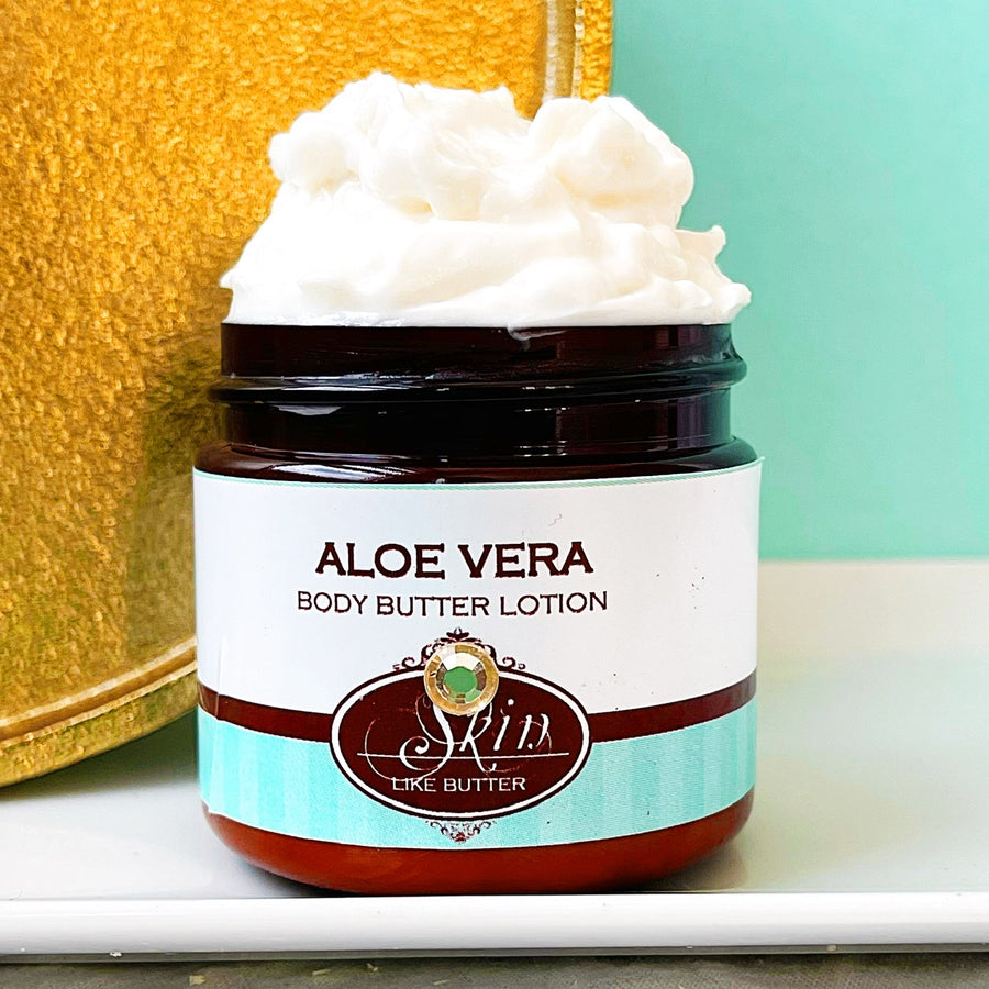 ALOE VERA scented thick luxurious Body Butter in 2 oz to 16 oz jars or bottles