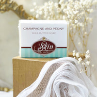 CHAMPAGNE AND PEONY Skin Like Butter - Shea Butter 4 oz Soap Bar