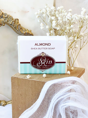 ALMOND- Skin Like Butter - Shea Butter 4 oz Soap Bar
