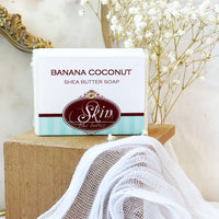 BANANA COCONUT - Skin Like Butter - Shea Butter 4 oz Soap Bar