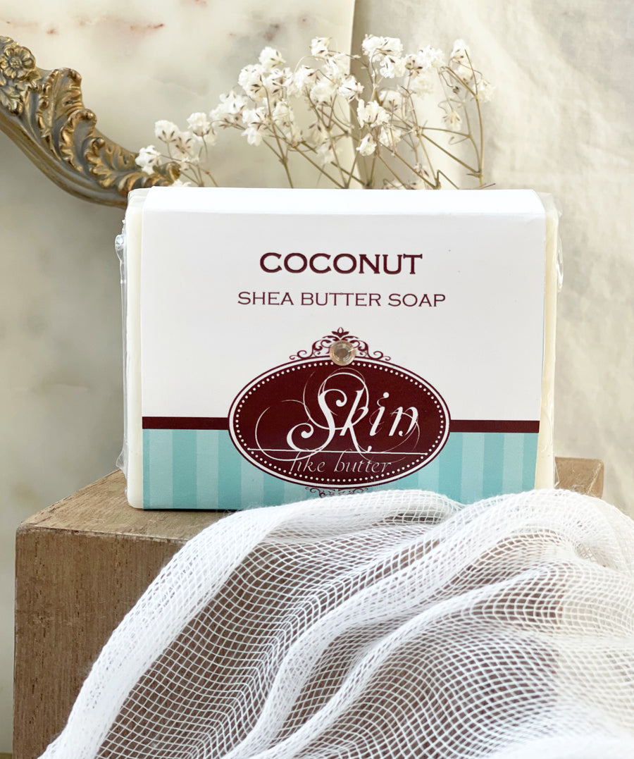 COCONUT - Skin Like Butter - Shea Butter 4 oz Soap Bar