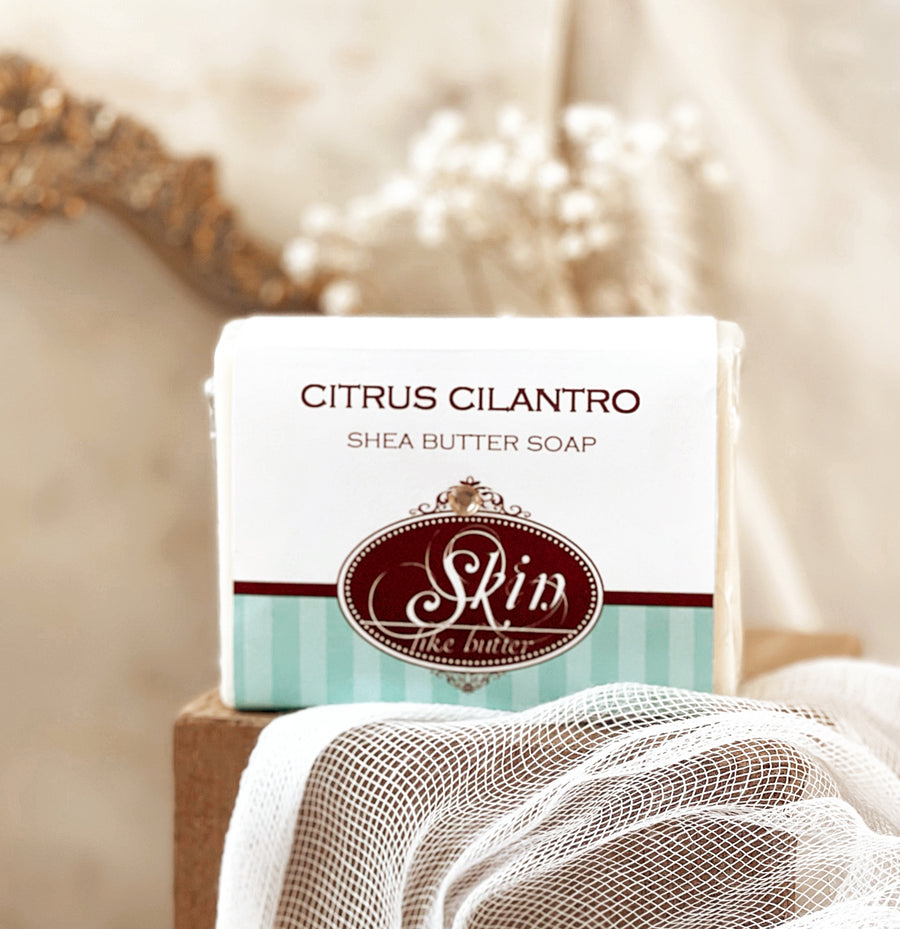 CITRUS CILANTRO - Skin Like Butter - Shea Butter 4 oz Soap Bar