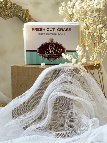FRESH CUT GRASS - Skin Like Butter - Shea Butter 4 oz Soap Bar