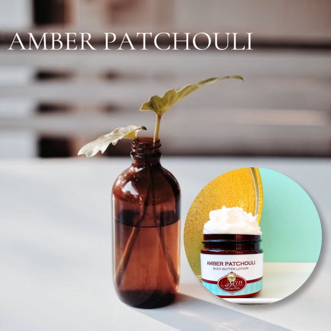 AMBER PATCHOULI  scented Body Butter that's vegan, and water free