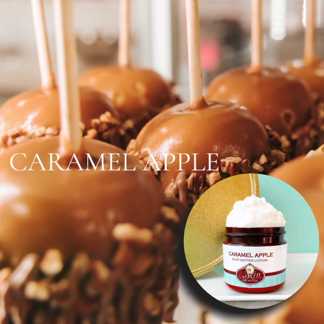 CARAMEL APPLE scented water free, vegan non-greasy Body Butter Lotion
