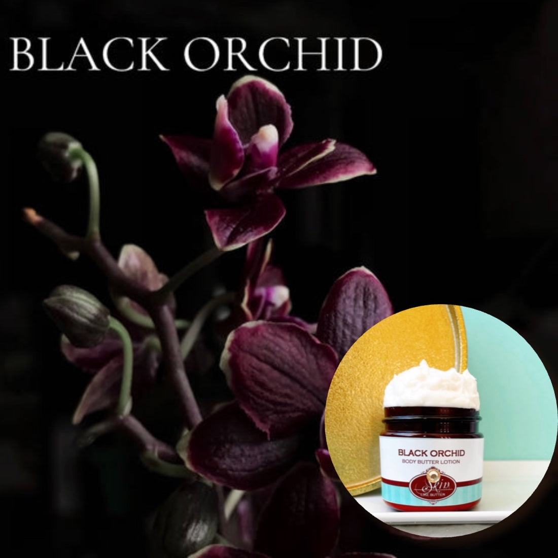 BLACK ORCHID scented water free, vegan non-greasy Body Butter Lotion