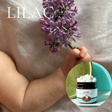 LILAC scented Body Butter in an amber  2, 4, 8, or 16 oz bottle or jar