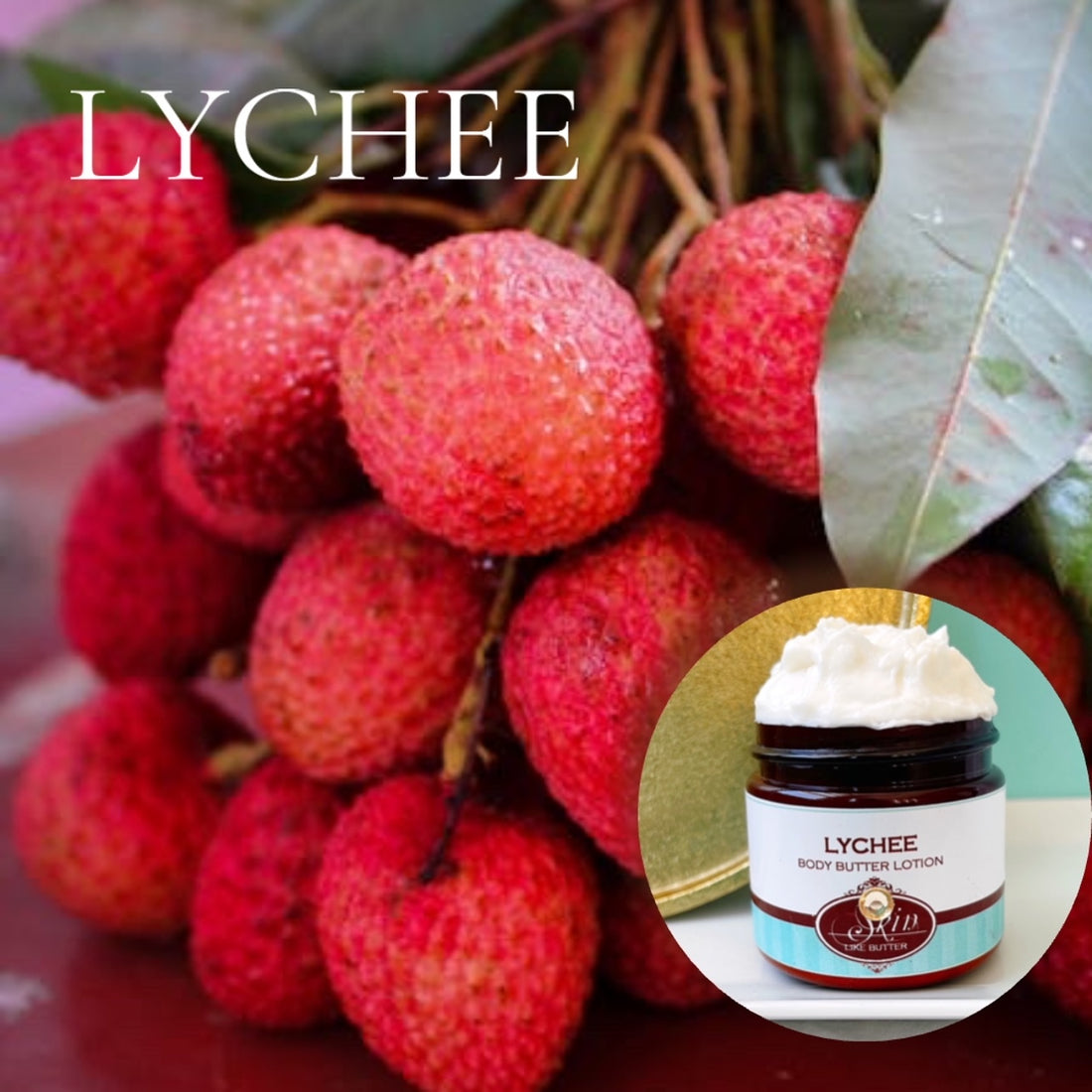 LYCHEE scented water free, vegan non-greasy Body Butter Lotion
