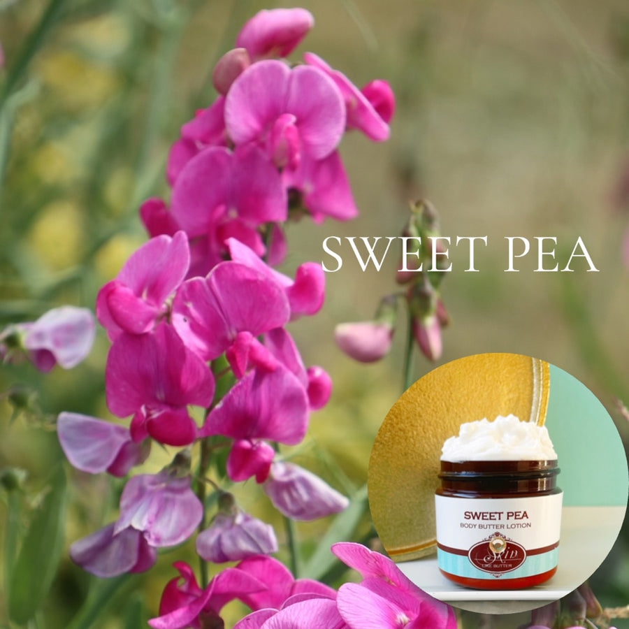 SWEET PEA  scented Body Butter, waterfree and non-greasy, vegan
