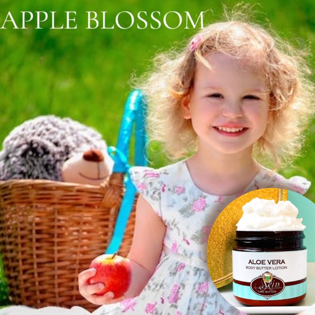 APPLE BLOSSOM scented water free, vegan non-greasy Body Butter Lotion