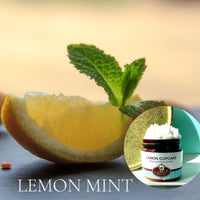 LEMON MINT  scented Body Butter in an amber  2, 4, 8, or 16 oz bottle or jar
