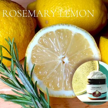 ROSEMARY LEMON scented Body Butter, waterfree and non-greasy, vegan