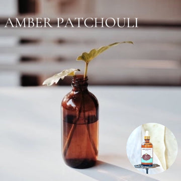 AMBER PATCHOULI Scented Shea Oil - in 4 oz bottles, highly moisturizing