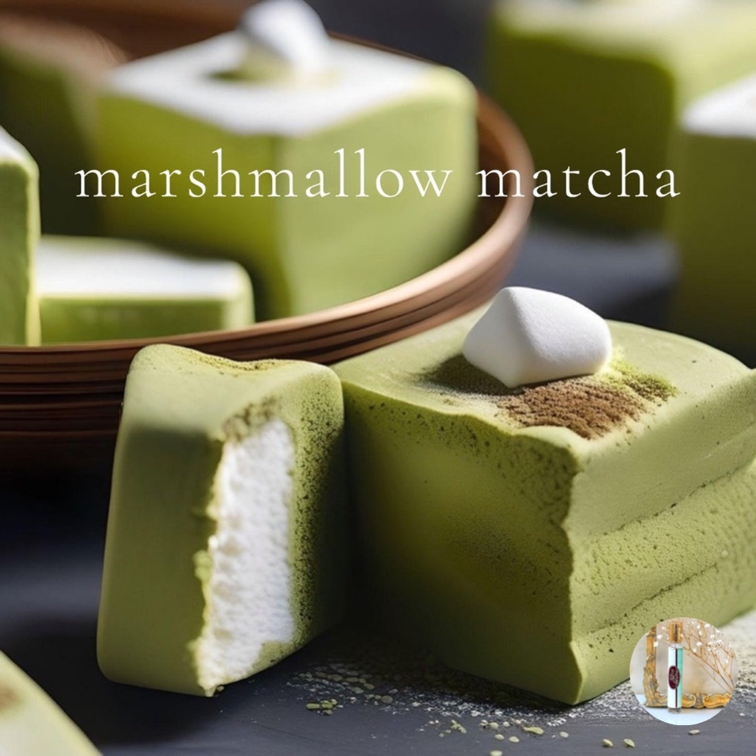 MARSHMALLOW MATCHA gourmand Scented Roll On Perfume ~ Long Lasting Gourmand Scent