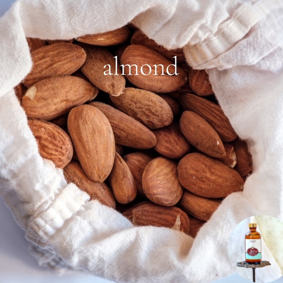 ALMOND Scented Shea Oil - in 4 oz bottles, highly moisturizing